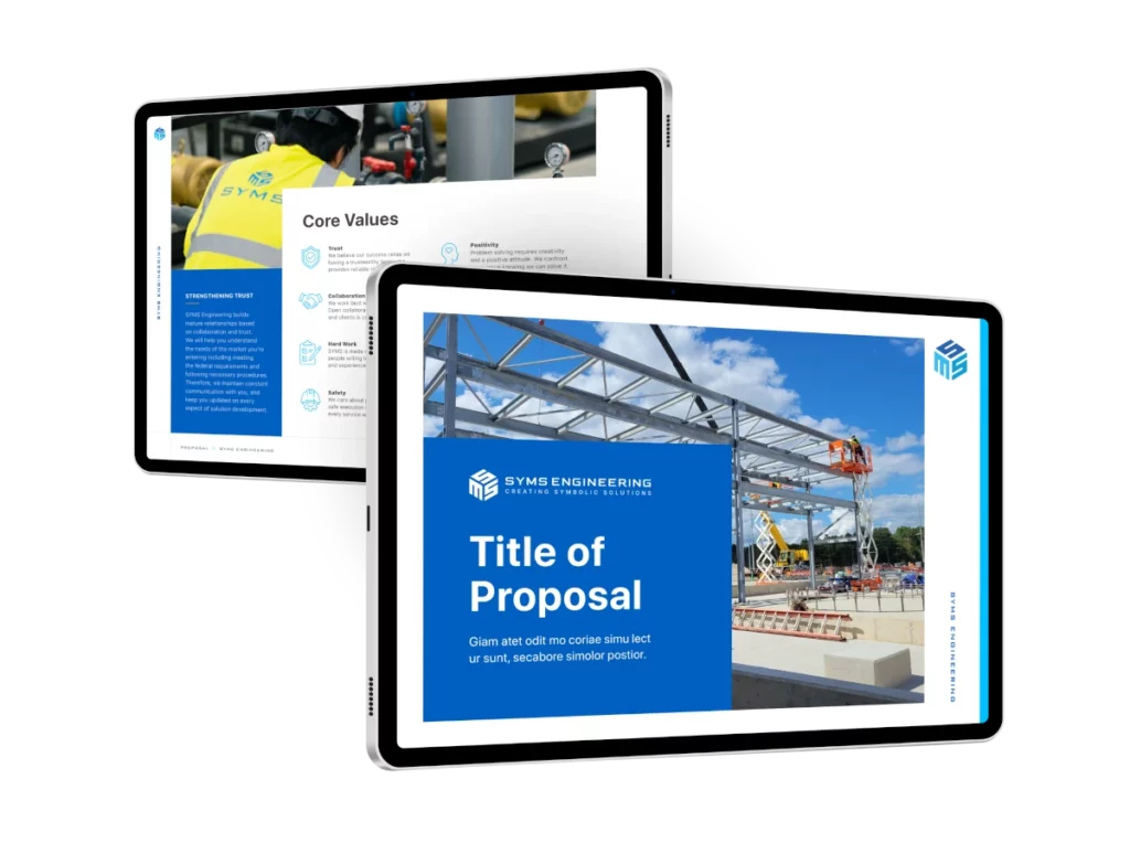 Syms Engineering website copywriting mockup