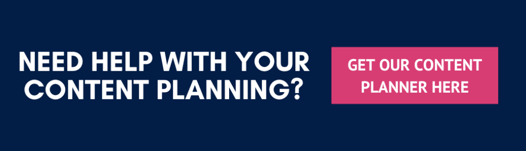 CTA banner for content planner