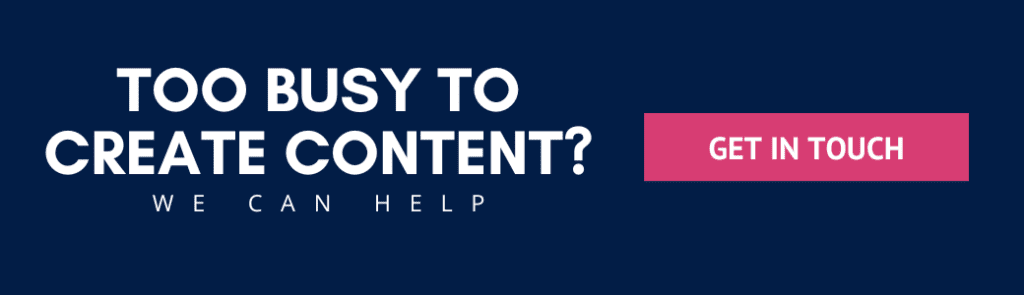 CTA banner for content writing service