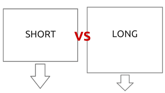 articles and blogs differ in lengths