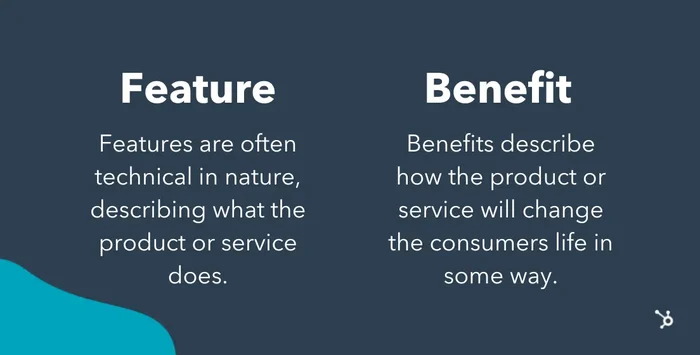feature vs benefit of hiring an engineering writer