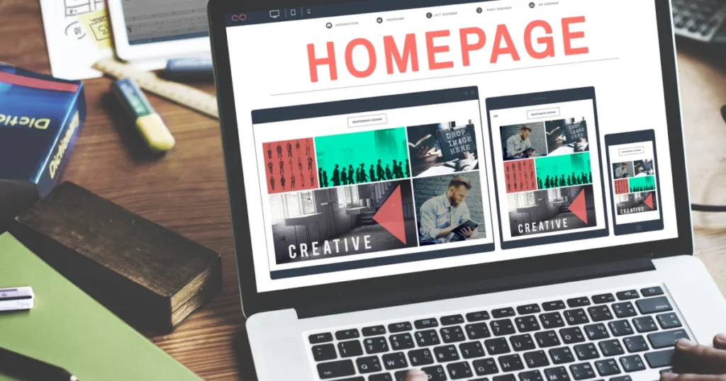 website homepage content sample
