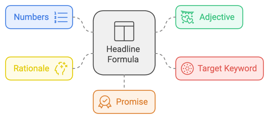 headline title model formula graphic