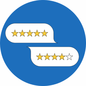 share positive customer reviews on social media