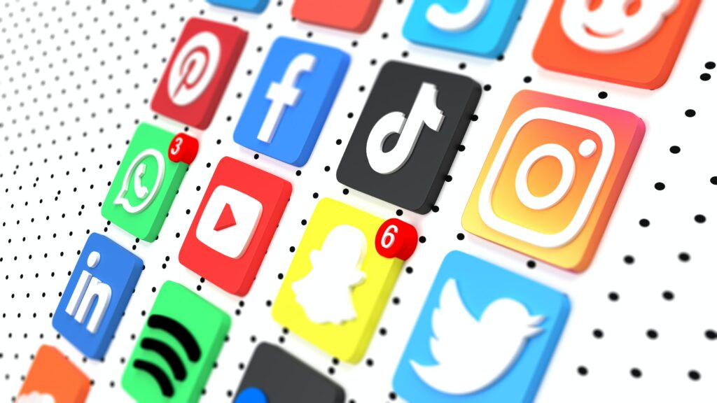 social media icons logos for promoting engineering content